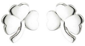 Shamrock Stud earrings-Sterling Silver