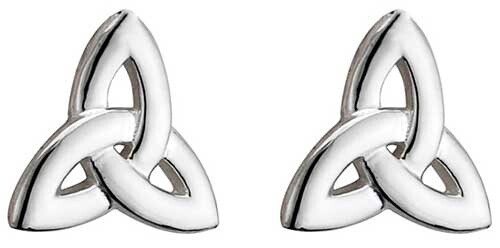 Trinity Knot Stud earrings-Sterling Silver