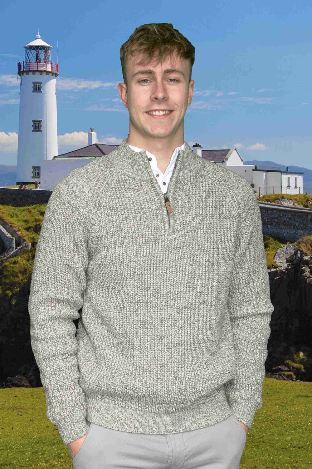 Killybegs 1/2 Zip - Oatmeal