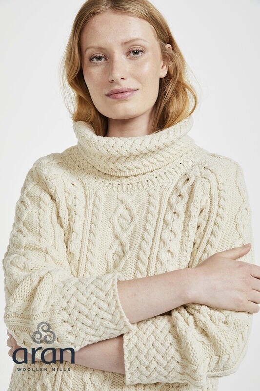 Ladies Merino Wool Cowl Neck