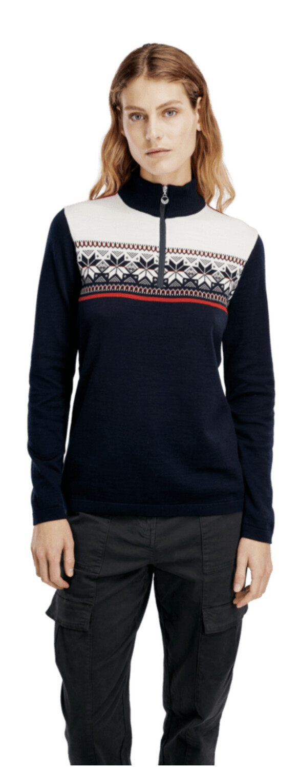 Liberg Feminine Sweater - Marine, Colour: Marine/Rasp/Offwhite (C01), Size: S