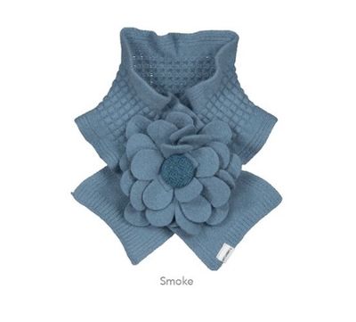 Floral Collar Scarf - Smoke