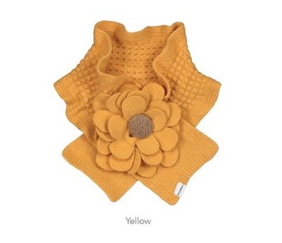 Floral Collar Scarf - Yellow