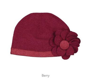 Floral Beanie - Berry