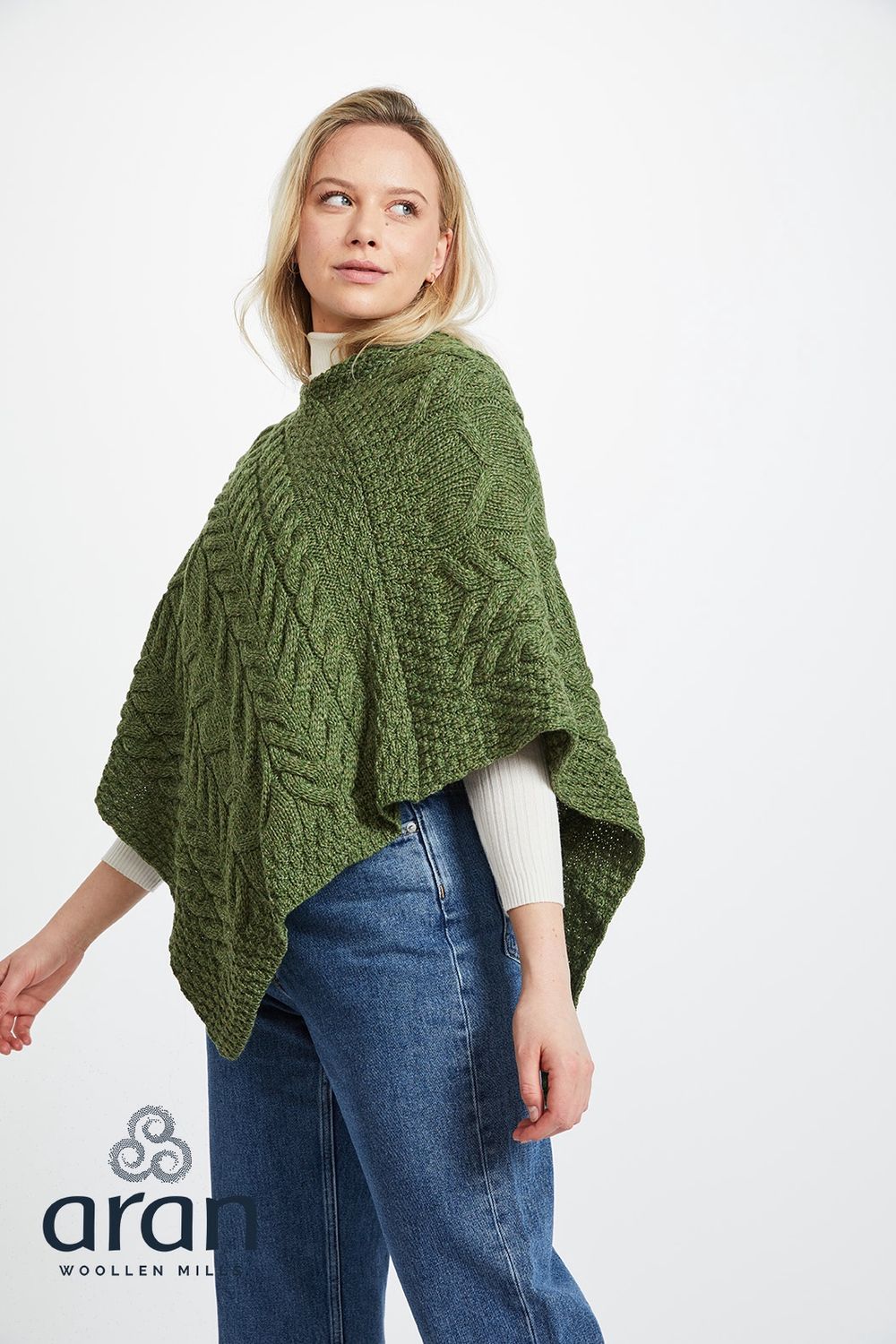 Super Soft Poncho - Green