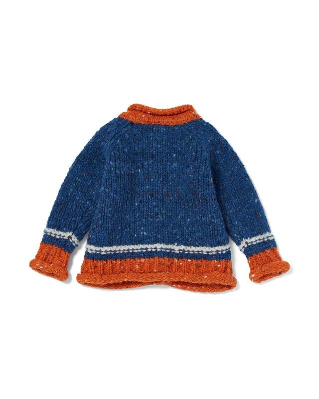 Baby Roll Neck Cardigan - Starry Sky