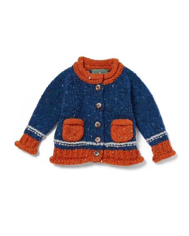 Baby Roll Neck Cardigan - Starry Sky