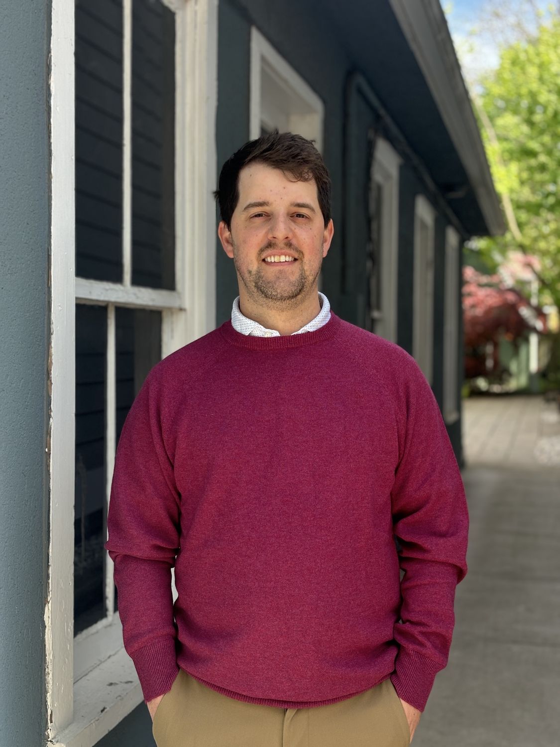 Men’s Crew Neck Sweater - Loganberry