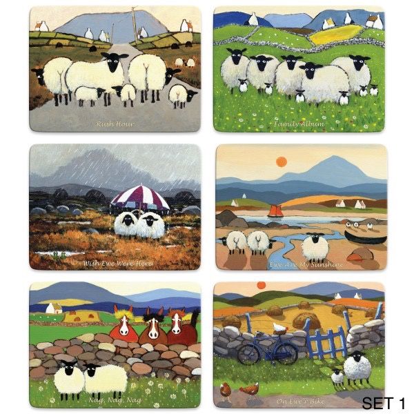 Thomas Joseph-Placemats Set Of 6, Style: SET 1: On EWE’r Bike