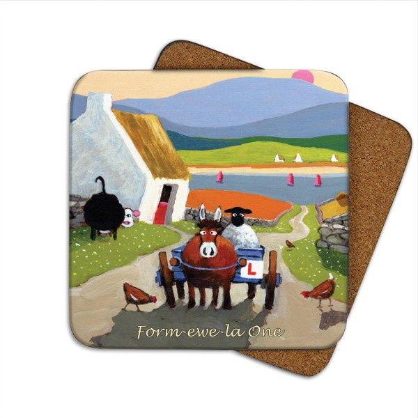 Thomas Joseph Country Life Coasters, Style: FORM EWE LA ONE