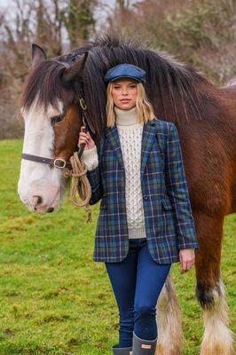 Mucros Blazer - Blue Tweed