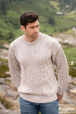 Kilronan Supersoft Merino Crew Neck Sweater - Oatmeal