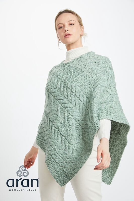 Super Soft Poncho - Seafoam Green