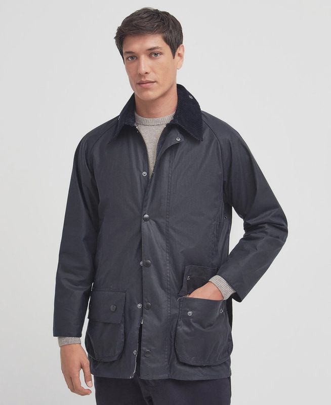 Barbour Beaufort Wax Jacket - Navy