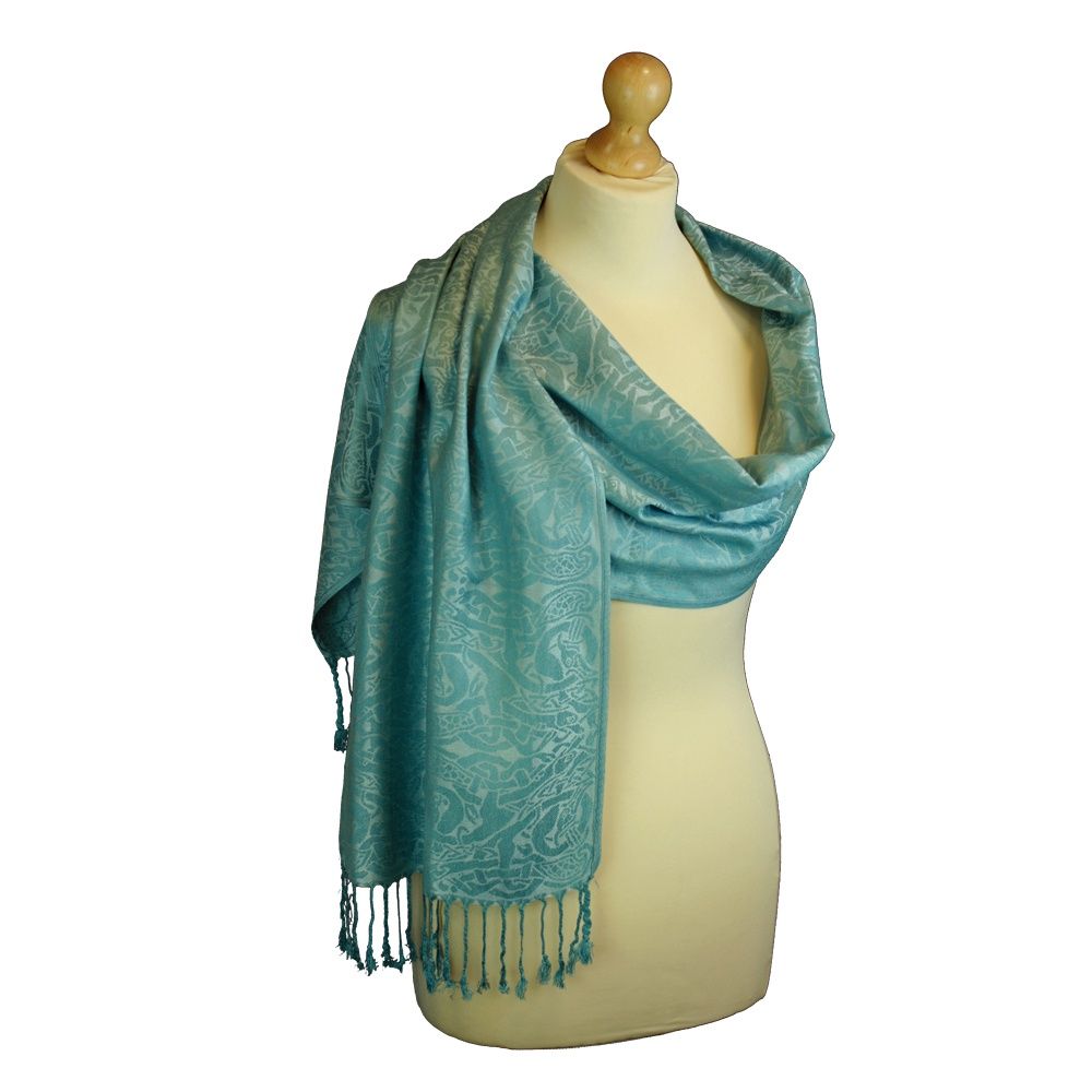 Wool &amp; Silk Pashmina Scarf -Inishtrahull