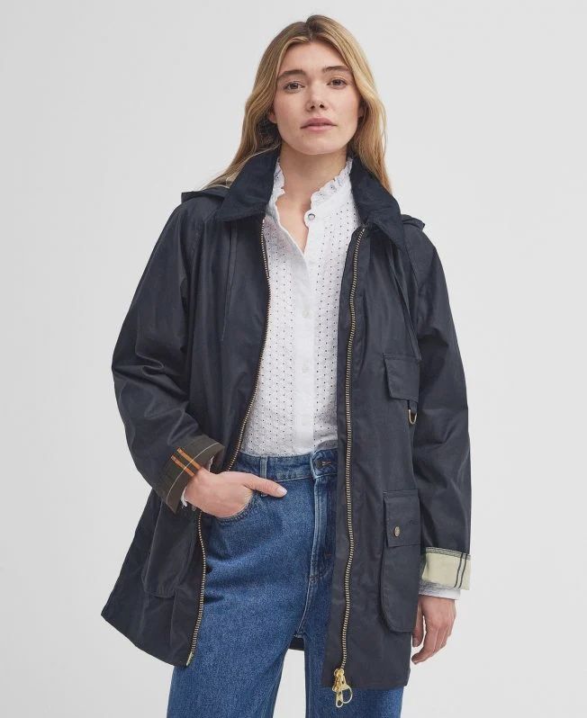 Barbour Highclere Wax Jacket - Navy