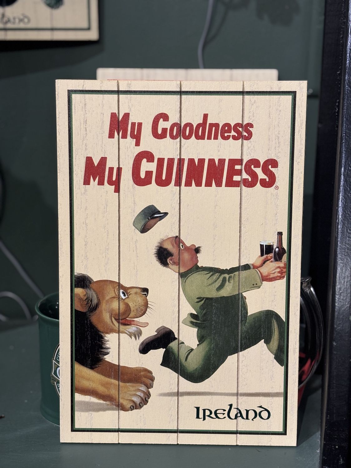Guinness - Wooden Sign - Lion Zoo Keeper