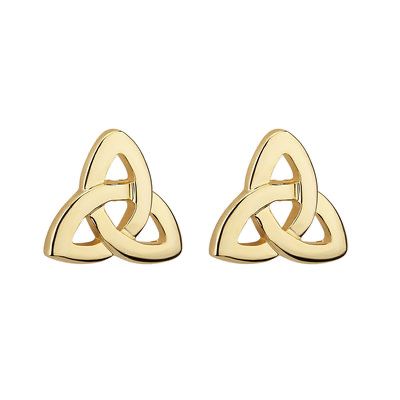 Gold Plated Trinity Knot stud earrings