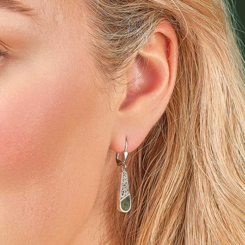 Marble Trinity Knot Drop Earrings
