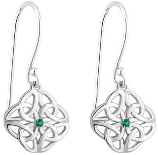 Acara-Sterling Silver Dara Knot Earrings