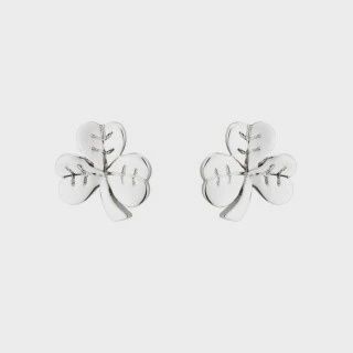 Acara-Sterling Silver Shamrock Earrings