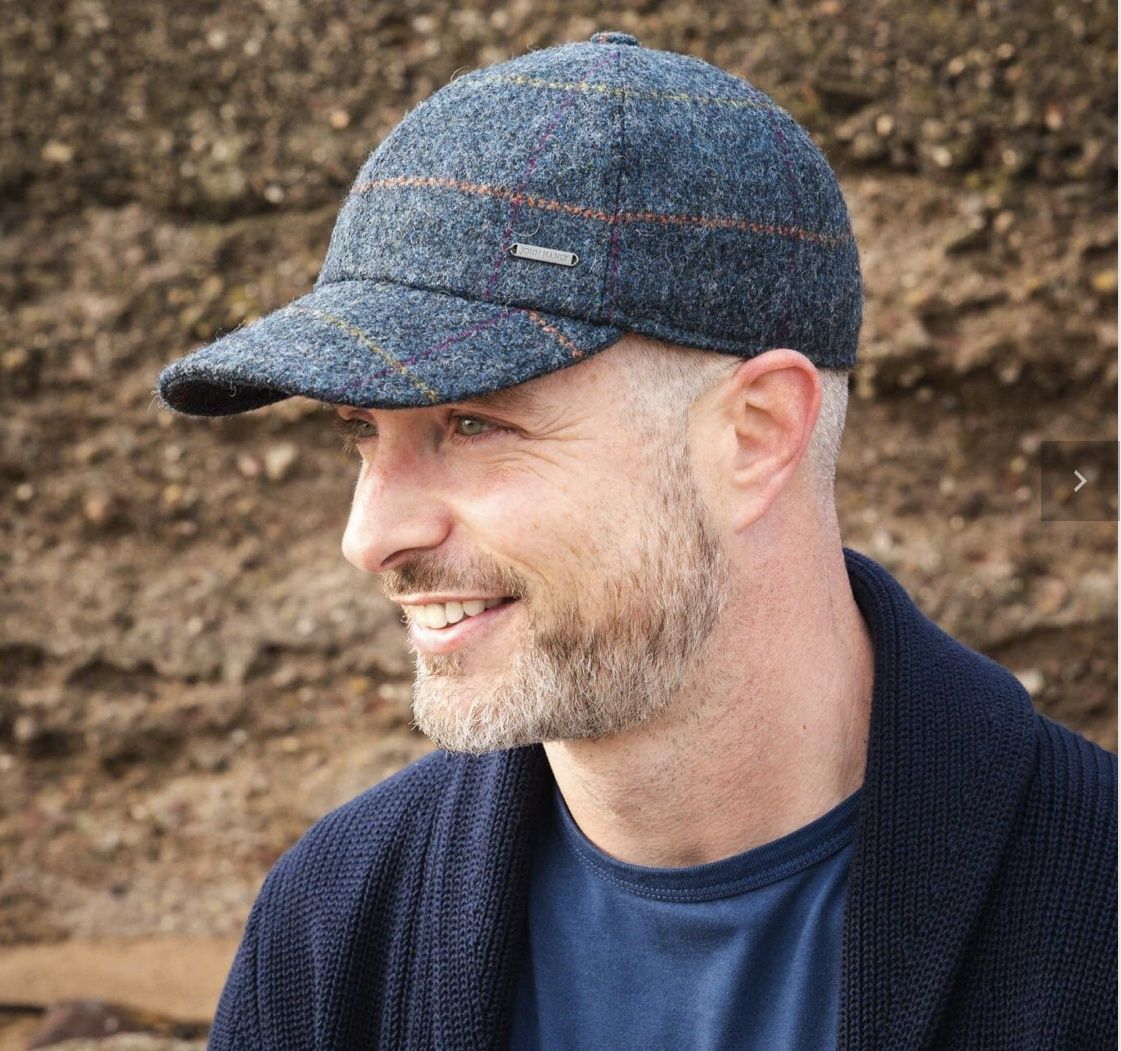 Baseball Cap with Ear Flap Charcoal Denim