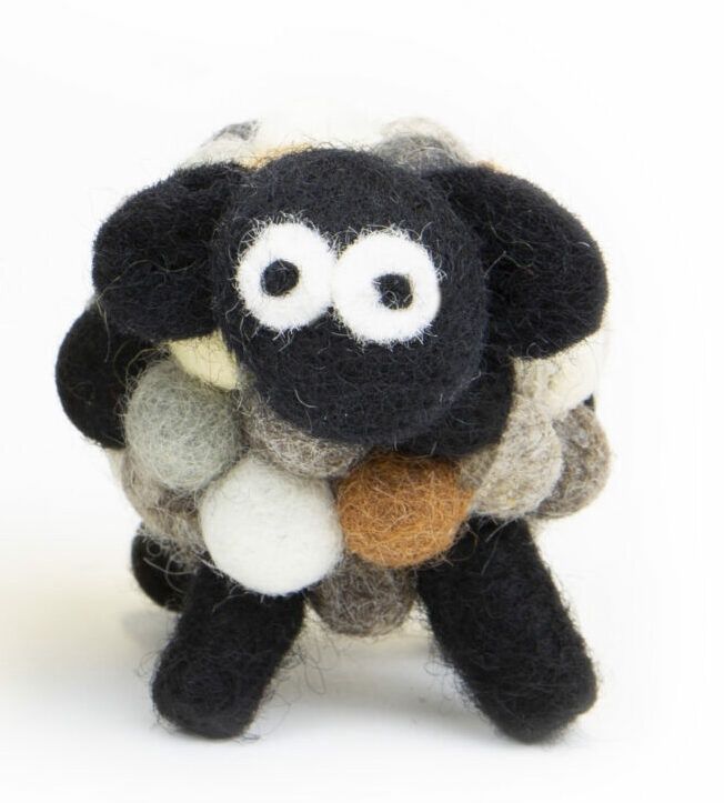 Knitted Sheep Collectible - Small Natural