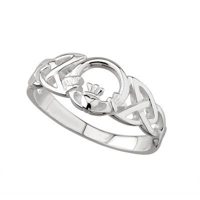 Sterling Silver Claddagh Trinity Band