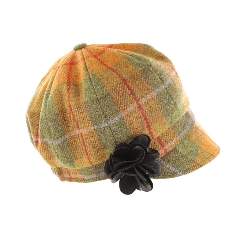 Newsboy Tweed Hat - Citrus Tartan