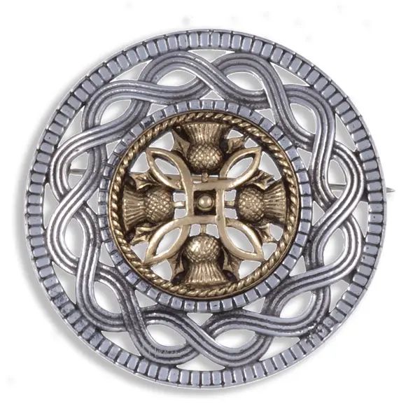Antique Pewter Brooch