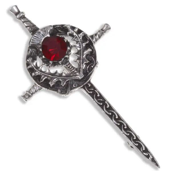 Sword &amp; Thistle Kilt Pin