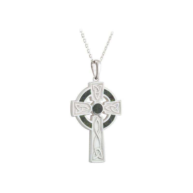 Celtic Cross with Connemara Marble