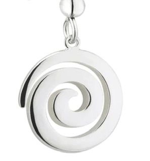 Spiral pendant-Rhodium Plated