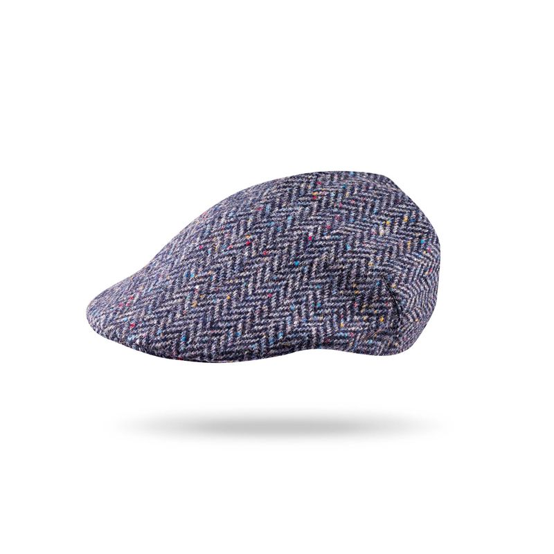 Sports Cap Navy Donegal Herringbone