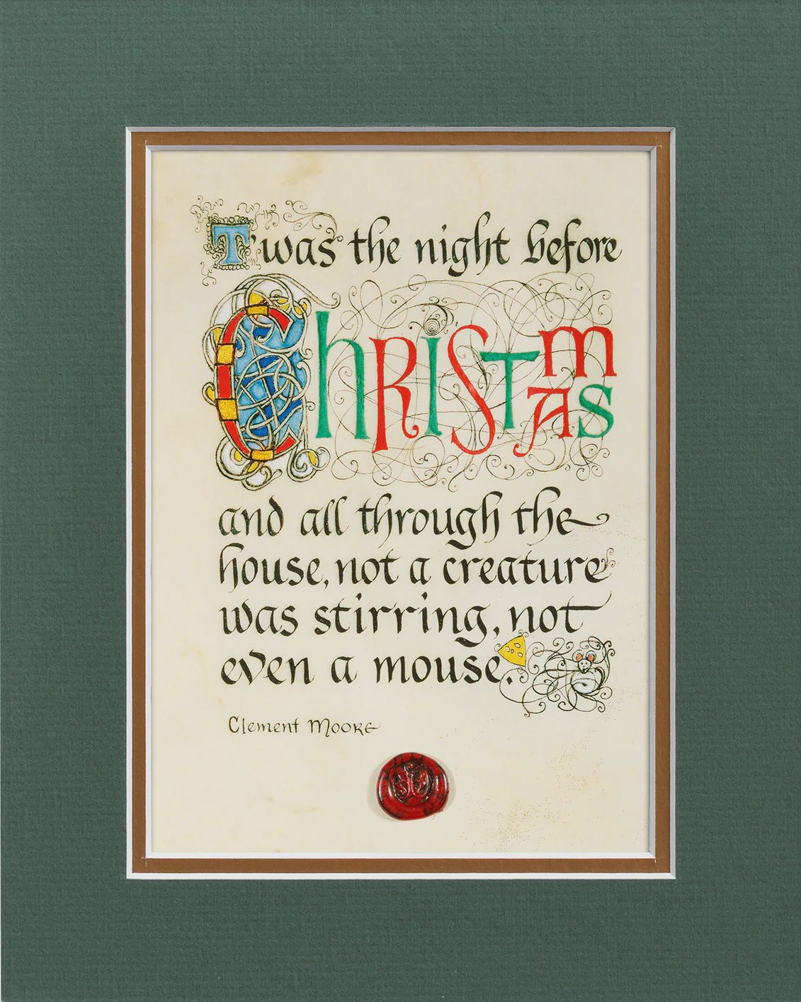 Twas The Night Before Christmas Matted