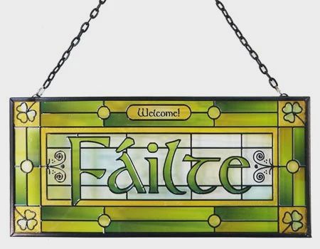 Failte Stained Glass Sign
