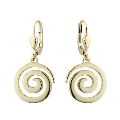 Gold Plated Swirl Drop earrings