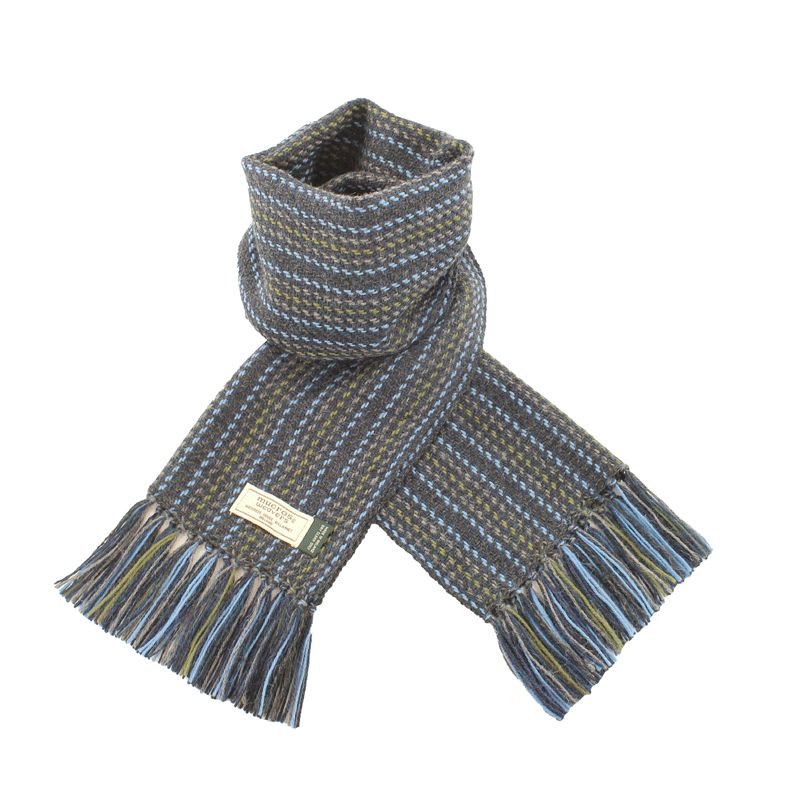 100% Alpaca Scarf - Blue Green
