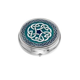 Celtic Knot-Turq-Pillbox (L)