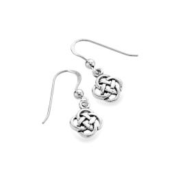 Sterling Silver Celtic Knot Drop Earrings