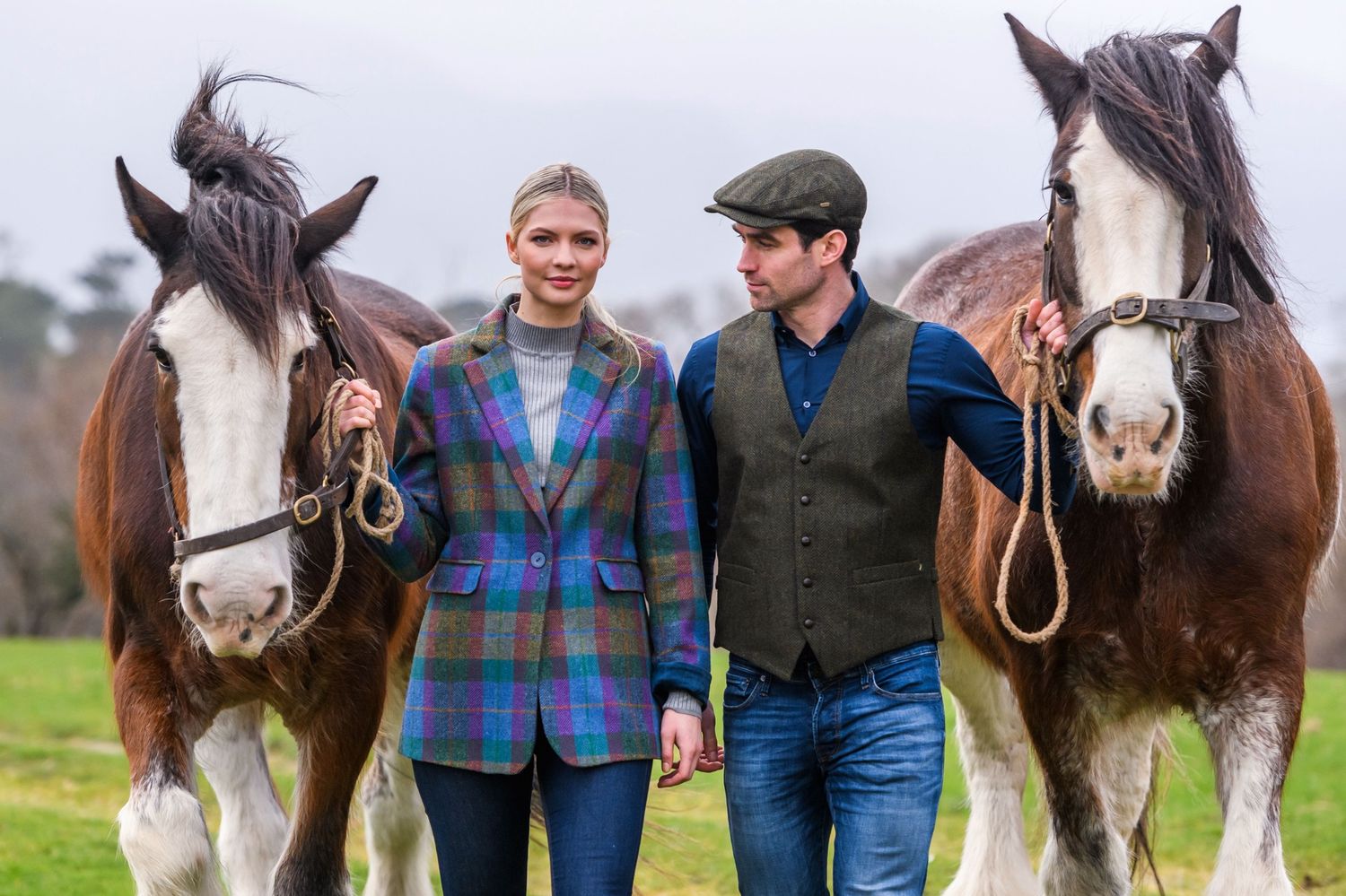 Mucros Tweed Waistcoat - Green