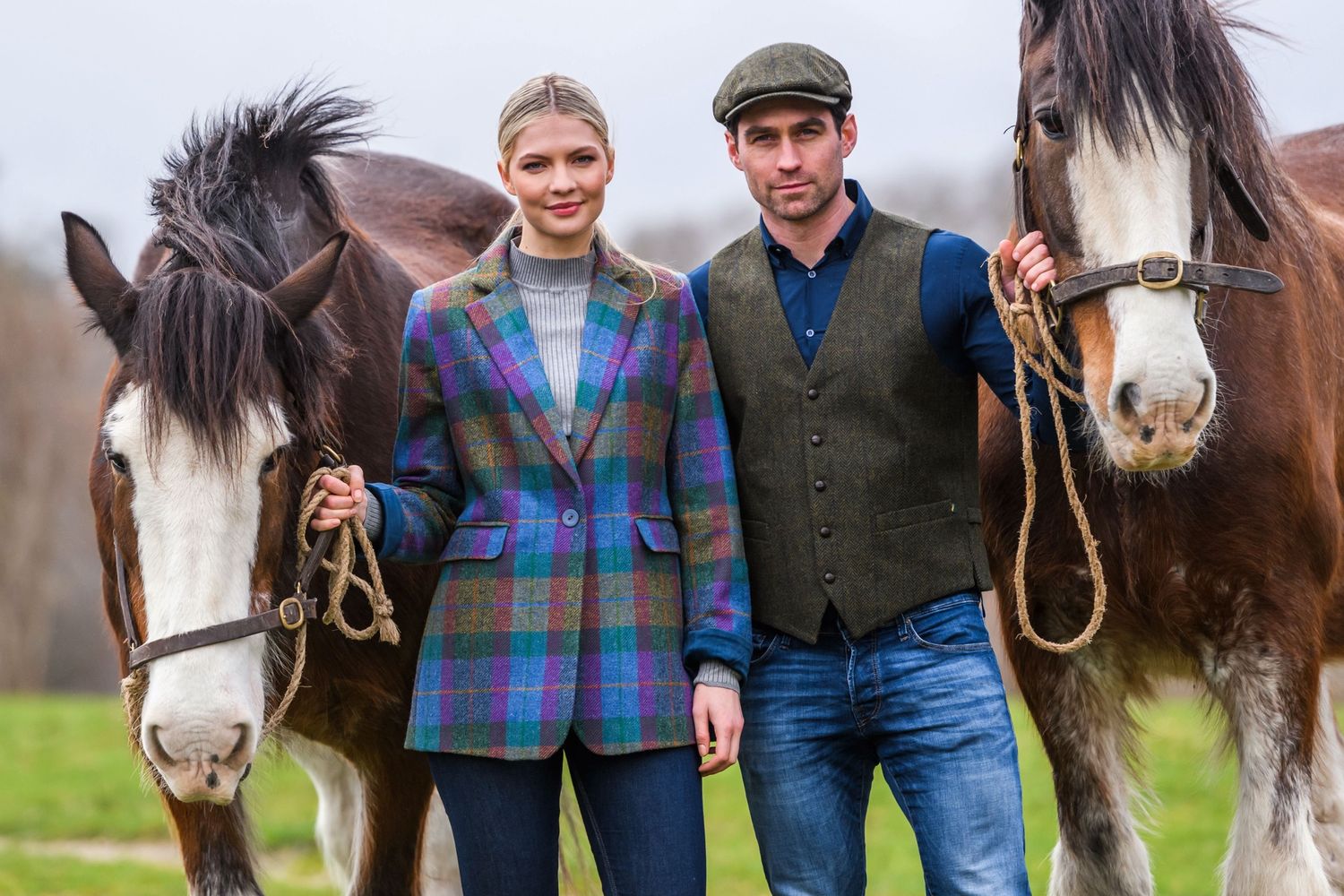 Mucros Tweed Waistcoat - Green