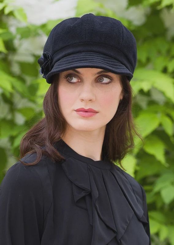 Newsboy Tweed Hat - Black