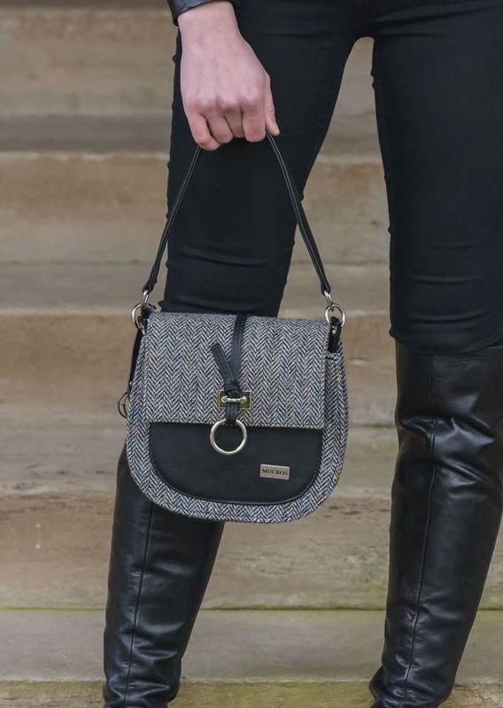 Grace Tweed Purse -Salt &amp; Pepper