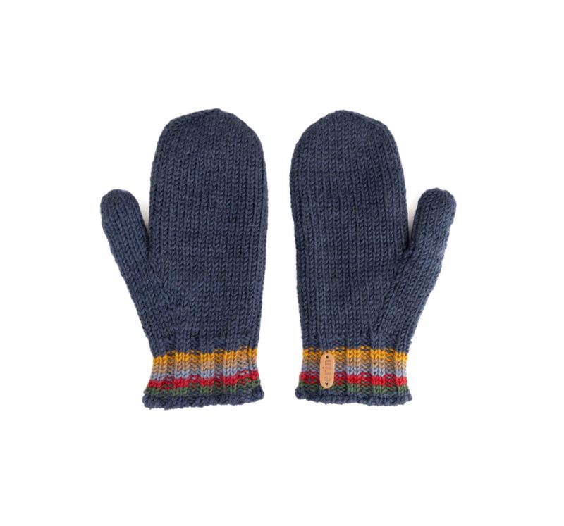 Wool Mittens - Navy