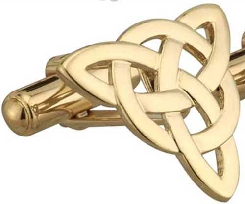 Celtic Trinity Cuff Links-Gold Plated
