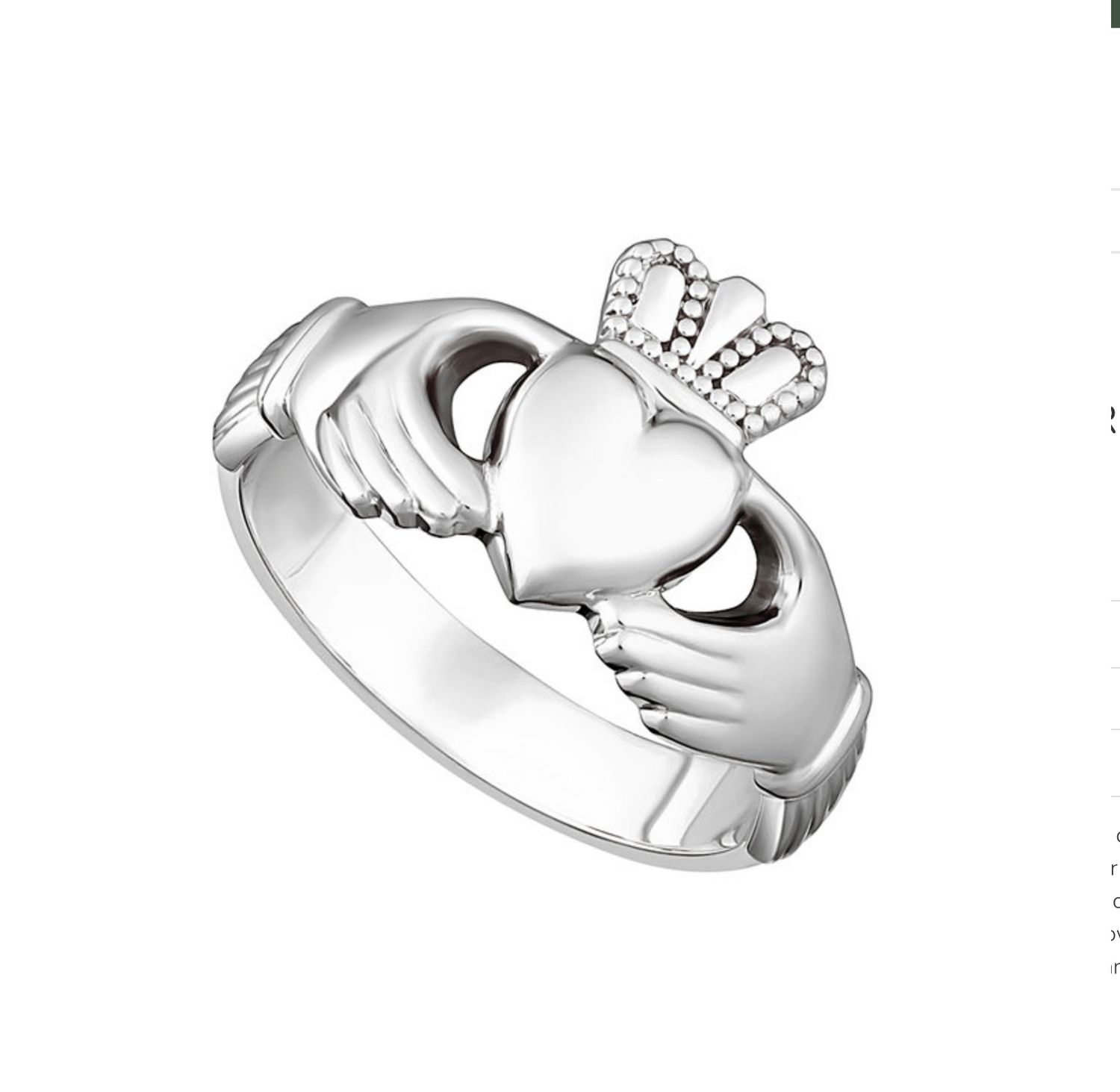Sterling Silver Ladies Heavy Claddagh
