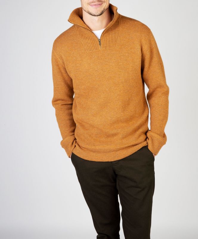 Lambswool Half-Zip - Warm Sand