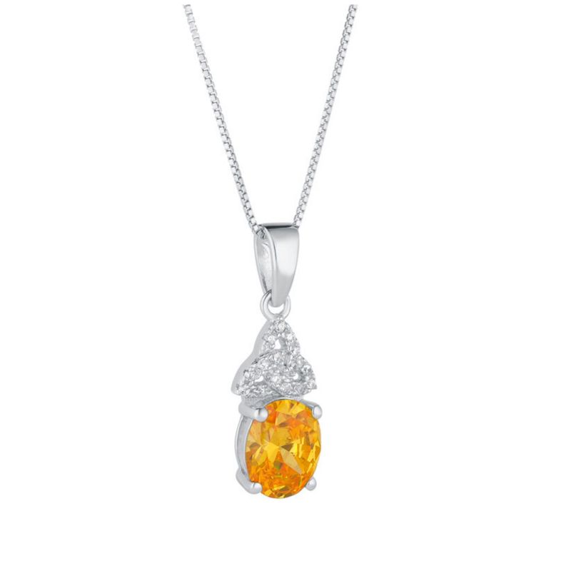 Trinity Birthstone Pendant-November