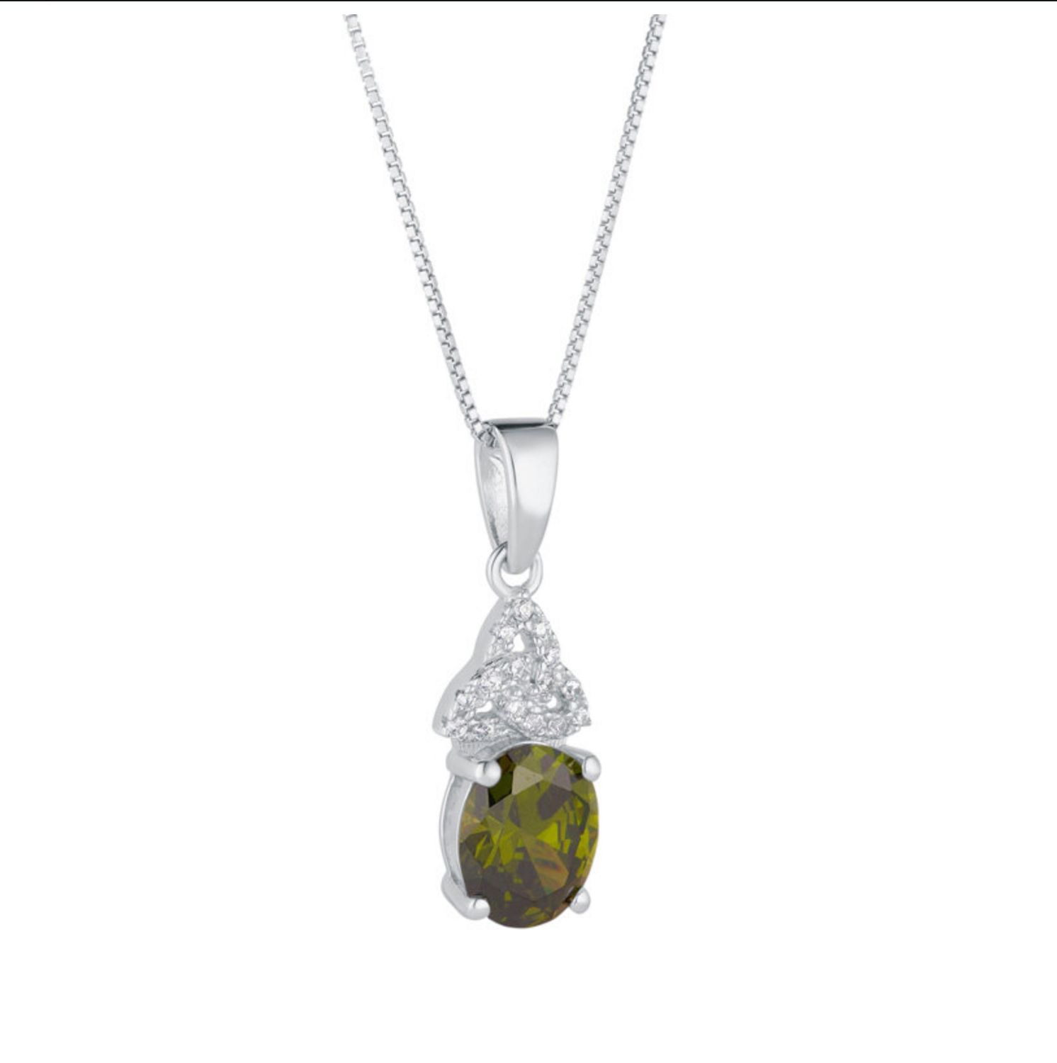 Trinity Birthstone Pendant-August
